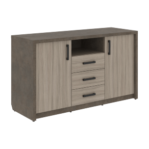 Тумба СФ-532101 Бетон чикаго тем/Дрифтвуд/Графит 1577х547х907 WOOD&STONE