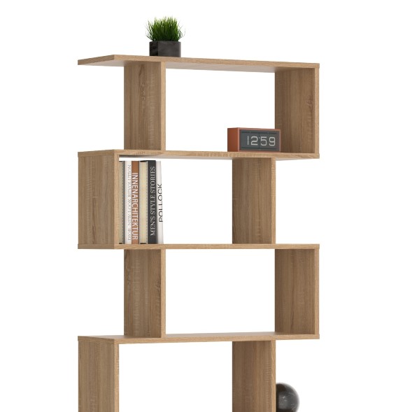 Стеллаж SH 7346 Дуб Сонома светлый 730х250х1416 COMP в Балашихе 