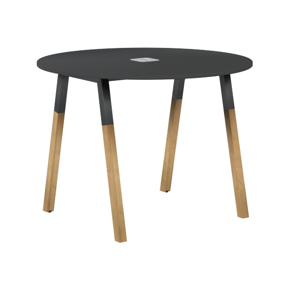 Стол FRST 1020 Белый премиум/Белый-Бук 1020х1020х733 FORTA