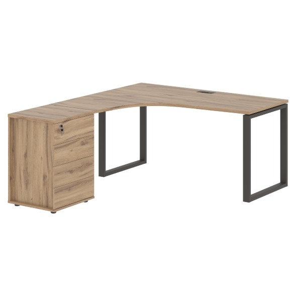 Стол эргономичный с тумбой EQCET 1518(L) 1560х1880х750 EDIS