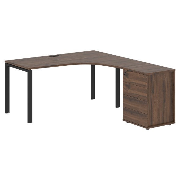 Стол эргономичный с тумбой EUCET 1518(R) 1560х1880х750 EDIS