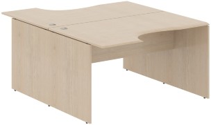 Стол 2-х местный эргономичный W2CET 149.3 Бук Тиара 1400х1806х750 WAVE